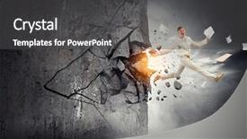  Presentation with language barriers - Slides consisting of breaking all the barriers mixed background and a dark gray colored foreground