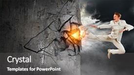  Presentation with media buying - Presentation having breaking all the barriers mixed background and a gray colored foreground