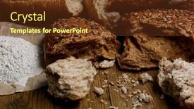  Presentation with bread - Slide deck having breaking bread close up background and a tawny brown colored foreground