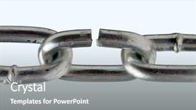  Presentation with chain - PPT layouts having breaking chain on gray background and a gray colored foreground
