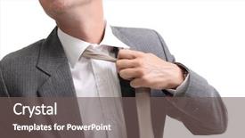  Presentation with management stress - Amazing presentation having breaking free - young stressed businessman backdrop and a gray colored foreground