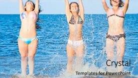  Presentation with dance - Slides enhanced with desalination - plant for the production background and a light blue colored foreground