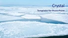  Presentation with ice - Beautiful presentation theme featuring breaking spring ice floe backdrop and a sky blue colored foreground