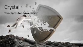  Presentation with breaking through - PPT layouts featuring breaking through security background and a light gray colored foreground