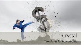  Presentation with dollar sign - Amazing theme having breaking with leg concrete dollar backdrop and a light gray colored foreground