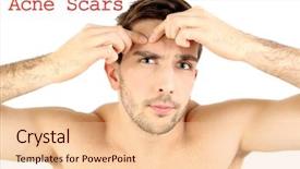  Presentation with skin care - Slide set consisting of breakout - skin care concept young man background and a lemonade colored foreground