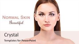  Presentation with youth skin care concept beige - Audience pleasing PPT layouts consisting of breakout - skin care concept young woman backdrop and a lemonade colored foreground