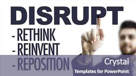  Presentation with breakthrough - Amazing theme having breakthrough - business man pointing the text backdrop and a ocean colored foreground