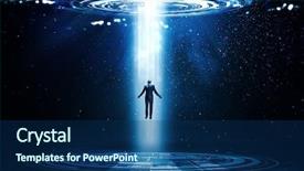  Presentation with spread - Audience pleasing PPT theme consisting of breakthrough - businessman with hands spread apart backdrop and a ocean colored foreground