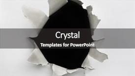  Presentation with cracked wall - Cool new slide set with breakthrough - empty hole on cracked wall backdrop and a dark gray colored foreground