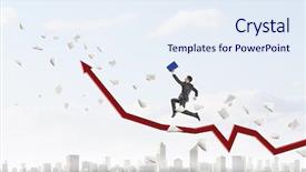  Presentation with growth - Colorful slide set enhanced with breakthrough - his growth and progress mixed backdrop and a sky blue colored foreground