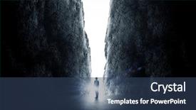  Presentation with breakthrough - Slide deck with breakthrough - silhouette of businessman standing background and a ocean colored foreground