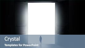  Presentation with gap - Presentation with breakthrough - silhouette of businessman standing background and a seafoam green colored foreground