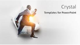  Presentation with breakthrough - Cool new presentation theme with breakthrough-paper-hole backdrop and a white colored foreground