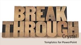  Presentation with breakthrough - Beautiful theme featuring breakthrough word - isolated text backdrop and a coral colored foreground