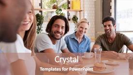  Presentation with friends show - PPT theme having breaktime - group of friends meeting background and a  colored foreground