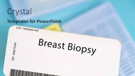  Presentation with tissue - PPT theme featuring breast-biopsy-a-small-piece background and a light blue colored foreground