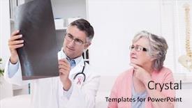  Presentation with pink ribbon breast awareness - Slide set consisting of breast cancer - pink awareness ribbon against doctor background and a lemonade colored foreground