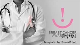  Presentation with pink ribbon breast awareness - Amazing presentation theme having breast cancer awareness message backdrop and a  colored foreground