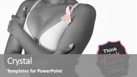  Presentation with breast cancer awareness - Colorful slides enhanced with breast cancer awareness message backdrop and a gray colored foreground