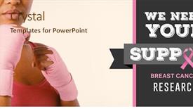  Presentation with breast cancer awareness - Slides enhanced with breast cancer awareness message background and a cream colored foreground