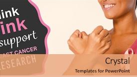  Presentation with breast cancer awareness - Audience pleasing PPT layouts consisting of breast cancer awareness message backdrop and a coral colored foreground