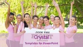  Presentation with breast cancer awareness - Presentation theme consisting of breast cancer awareness message background and a lemonade colored foreground