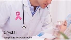  Presentation with intensive care - Colorful slides enhanced with breast cancer awareness message backdrop and a lemonade colored foreground