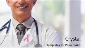  Presentation with breast cancer awareness - Amazing theme having breast cancer awareness message backdrop and a  colored foreground