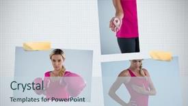  Presentation with photo collage - PPT layouts with breast cancer awareness photo collage background and a  colored foreground