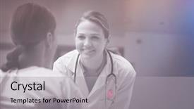  Presentation with disability - Audience pleasing slides consisting of breast cancer awareness ribbon backdrop and a light gray colored foreground