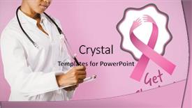  Presentation with pink ribbon breast awareness - Beautiful theme featuring breast cancer awareness ribbons backdrop and a lemonade colored foreground