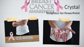  Presentation with disease cancer - Audience pleasing PPT theme consisting of breast cancer awareness text backdrop and a  colored foreground