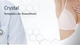  Presentation with radiology breast cancer - Presentation theme having breast cancer doctor and woman background and a white colored foreground