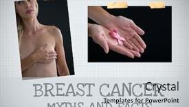  Presentation with disease cancer - Slide deck having breast cancer myth and facts background and a lemonade colored foreground