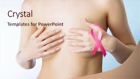  Presentation with cancer care - Audience pleasing presentation consisting of breast cancer pink ribbon backdrop and a lemonade colored foreground
