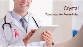  Presentation with breast cancer glow - Amazing slides having breast cancer ribbon against portrait backdrop and a lemonade colored foreground