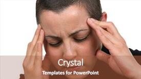  Presentation with breast cancer - Beautiful presentation theme featuring breast cancer survivor with headache backdrop and a red colored foreground