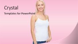  Presentation with design - Theme with breast cancer templates - t-shirt design concept - smiling background and a  colored foreground