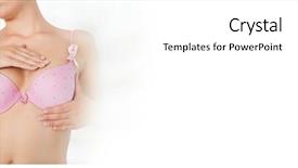  Presentation with breast cancer diagnosis - Slide set with breast cancer woman with transition background and a white colored foreground