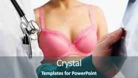  Presentation with xray - PPT theme with breast examination - doctor examine xray slide background and a ocean colored foreground