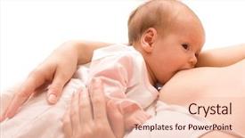  Presentation with breast feeding - Presentation theme having breast feeding - breastfeeding young mother and 1 background and a lemonade colored foreground