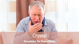  Presentation with common cold - Colorful slide deck enhanced with breast having a bad cold backdrop and a coral colored foreground