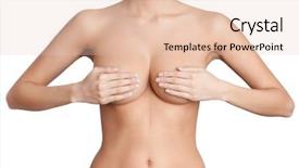  Presentation with human body cell - PPT theme enhanced with breast surgery - perfect body isolated white background background and a  colored foreground