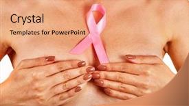  Presentation with cause - Cool new slide deck with breast to support breast cancer backdrop and a coral colored foreground