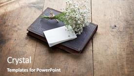  Presentation with baby book - Beautiful PPT layouts featuring breath flowers and a blank backdrop and a violet colored foreground