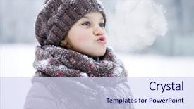  Presentation with breathing - PPT layouts featuring breathing - close-up portrait of a little background and a sky blue colored foreground