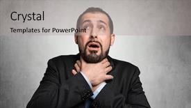  Presentation with breathing - PPT theme featuring breathing - shortness of breath background and a light gray colored foreground