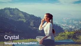  Presentation with breathing - Slides with breathing - vintage retro effect hipster style background and a ocean colored foreground