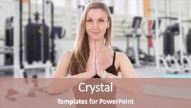  Presentation with breathing - Beautiful slides featuring breathing aparatis - young girl is engaged backdrop and a coral colored foreground